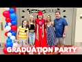 COMPETITION AT THE GRADUATION PARTY | Family 5 Vlogs