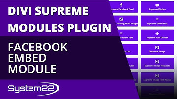 Divi Theme Supreme Modules Facebook Embed Module