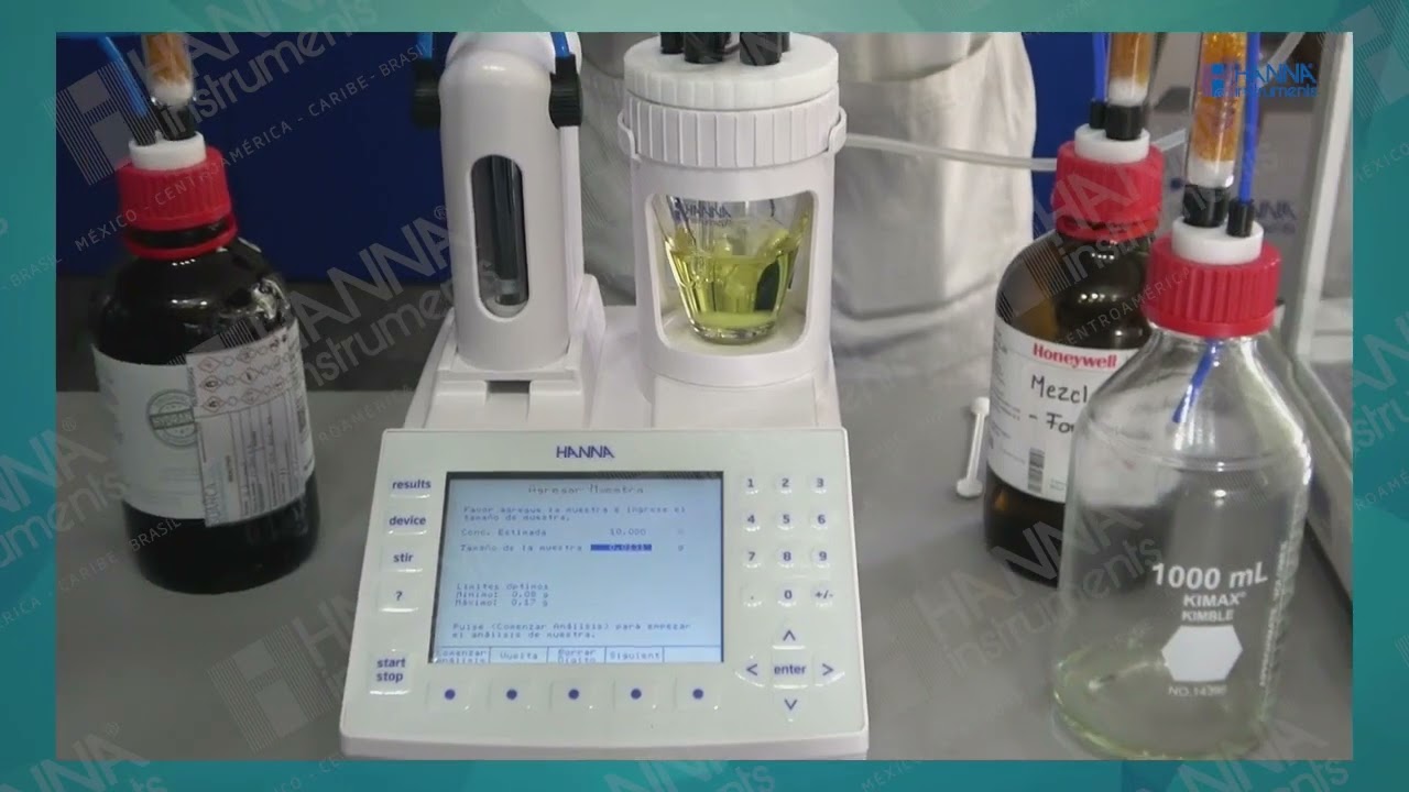 Determinación de humedad en lactulosa mediante el método Karl Fischer con el titulador HI933-01.