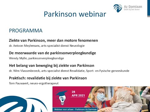 Webinar: multidisciplinaire omkadering van parkinsonpatiënten