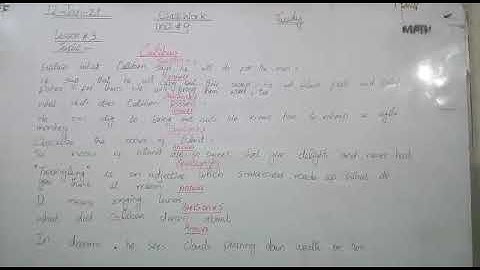 Class 7 (English), Unit #9 Lesson #3 Q/A