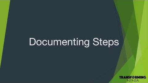 Modelling Business Processes: Documenting Steps within a Task