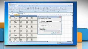 Microsoft® Excel 2007: Create a Pivot Table or Pivot Chart report on Windows® 7