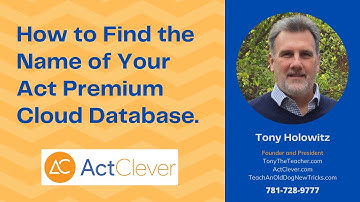 Act CRM: How to Find the Name of Your Act Premium Cloud Database | APC First Looks