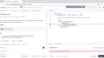 LeetCode - 283  Move Zeroes - Python