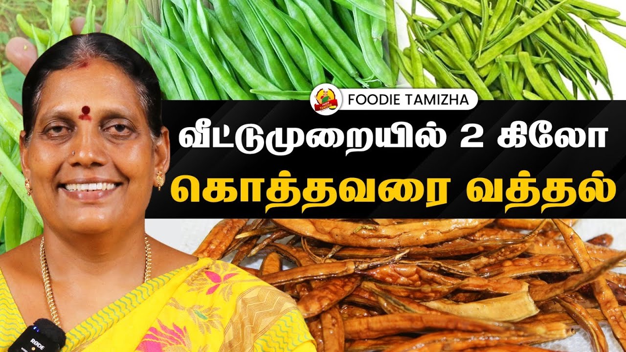 வீட்டுமுறையில் 2 கிலோ கொத்தவரங்காய் வத்தல் செய்முறை | Foodie Tamizha Vathal Recipes