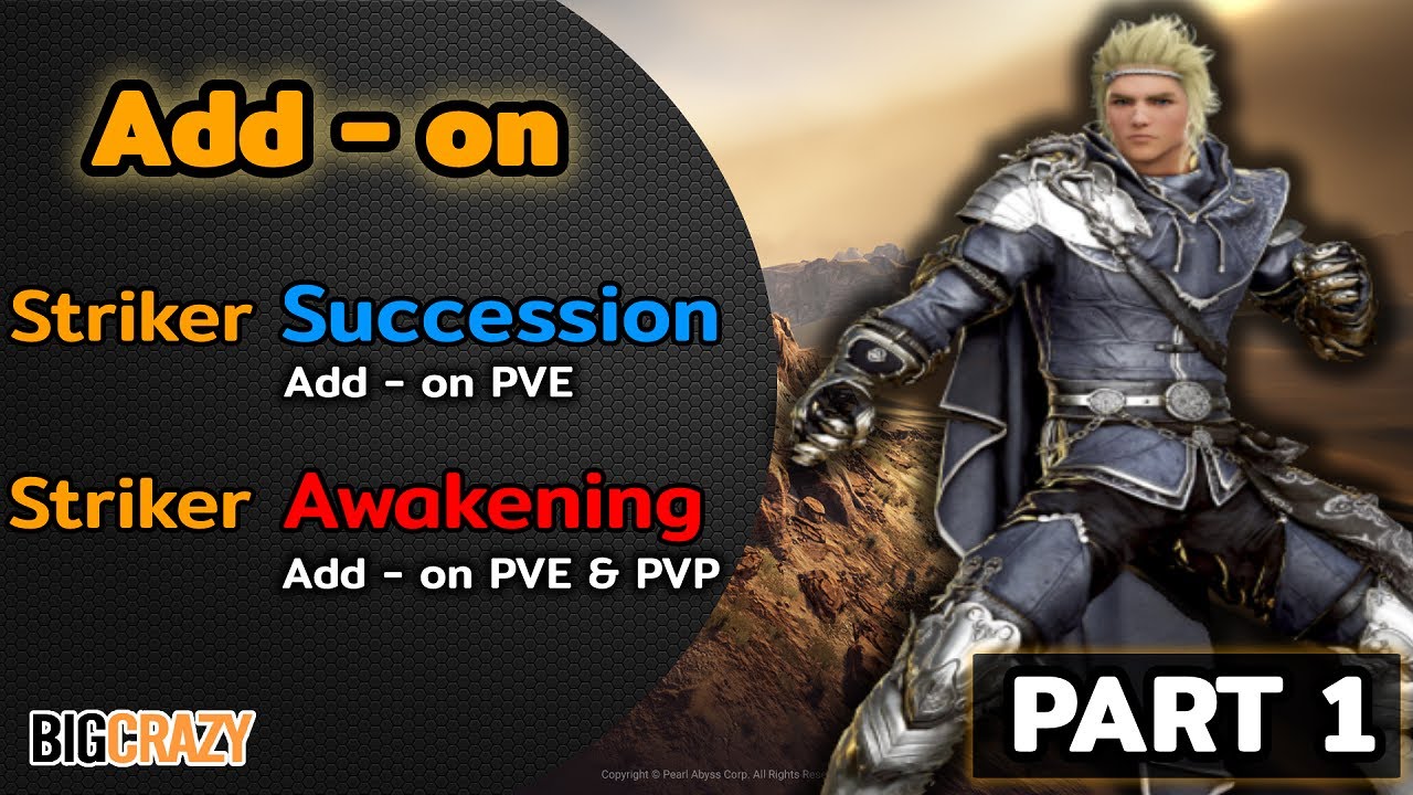 ฺBDOTH Black Desert Online ADD ON Striker Succession & Awakening Part