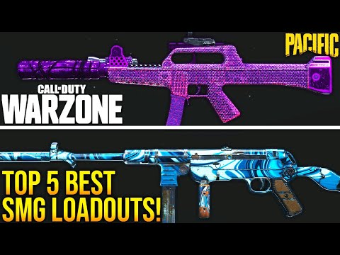 WARZONE: TOP 5 BEST SMG LOADOUTS To Use! Current SMG META! (WARZONE Pacific Best Setups)