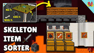 SIMPLE Item Sorter/Storage System for Wither Skeleton Farm Minecraft 1.16 - Minecraft Tutorial