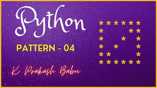 PYTHON PATTERN PROGRAM 04