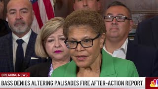 Mayor Bass denies altering palisades fire after-action report