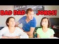 TRY NOT TO LAUGH CHALLENGE!! really bad dad jokes part 2!