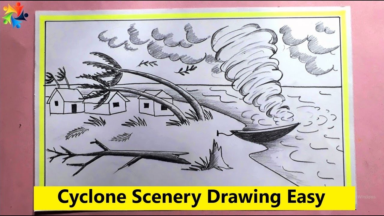 Cyclone drawing  drawing for beginners  Drawing for beginners Drawings  Easy drawings