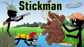 Stickman imentalist.  Hunting, Fishing and Spearfishing