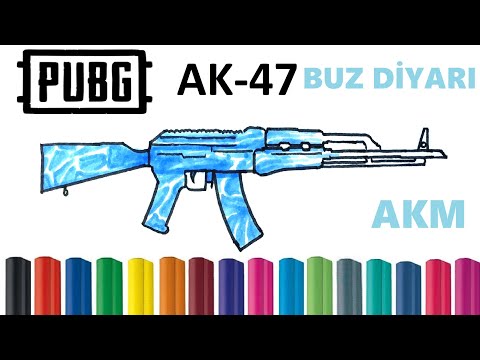 Easy Drawing Pubg Mobile Ak-47 I Kolay Pubg Mobile Buz Akm Çizimi I Silah Nasıl Çizilir?