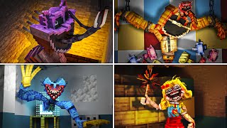 Poppy Playtime 3  FULL COMPARISON with Minecraft PE | All Jumpscares & Chase Scenes | Chapter 3