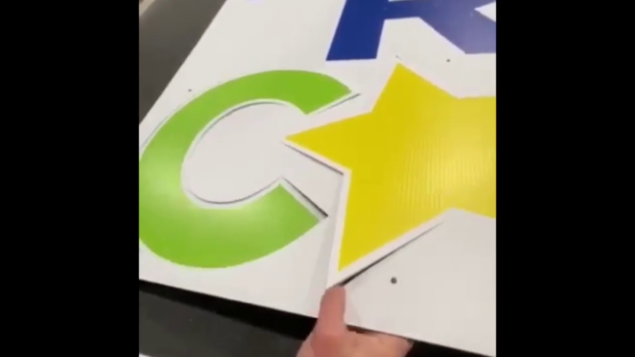 Router cutting signs into shapes. - YouTube