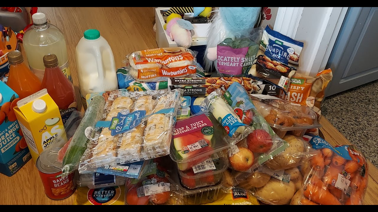 Asda delivery shopping haul 29/4/2023. X YouTube