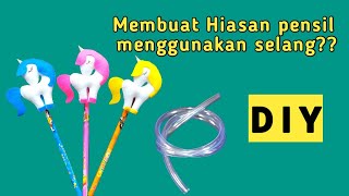 Cara membuat hiasan pensil dari kain flanel-bentuk unicorn || pencil decoration