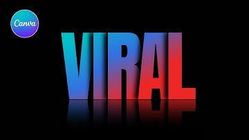 🔥 How to Create a Stunning Gradient Overlapping Text Effect with Reflection in Canva! #TextEffects