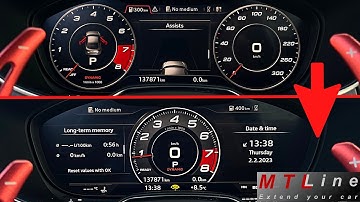 Audi TT, MY2016 – Sport layout activation on Virtual Cockpit – vključitev športnega prikaza