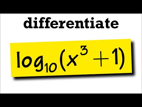 log ฐาน 10  2022  derivative of log base 10 of (x^3+1), with the box