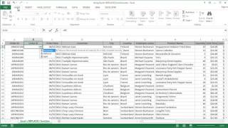 Microsoft Excel 2016 - Using the REPLACE() Function