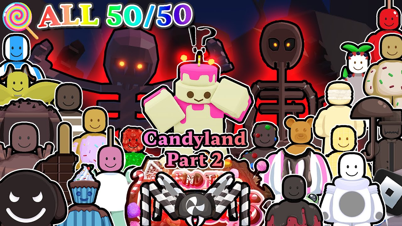 [🍭50 / 50 ВСЕ CANDYLAND НОВИЧКИ🍭] 👑Найдите морфов нубиев ОБНОВЛЕНИЕ🎵🎮ROBLOX #Yulyonroblox #scary