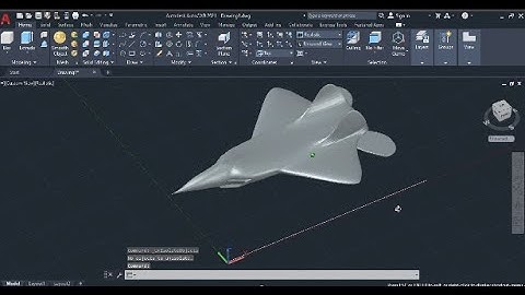 How Do I Try to Make F22 Fighter Jet 3d Model Using AutoCAD Mesh Tools - QasimCAD
