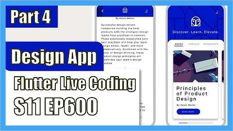 [Flutter] Flutter Live Coding EP600 (Design App Part 4)