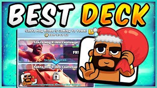 BEST DECK for SANTA HOG RIDER CHALLENGE! — Clash Royale