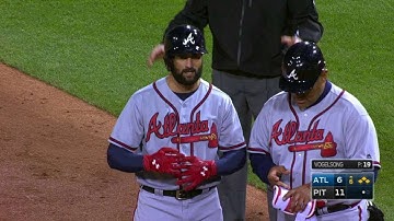 ATL@PIT: Markakis smacks RBI single into right field