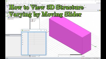 How to View 3D Structure Varying by Moving Slider