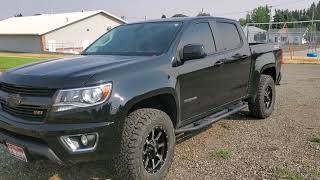Wheel Tire Upgrade on 2018 Chevy Colorado Before and After.