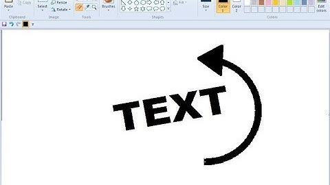 How to ROTATE text in ms paint