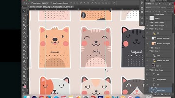 How to Design 2018 Calendar for Kids | Adobe Photoshop Tutorial - Part 1