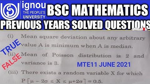 Bsc Mathematics | IGNOU | MTE11 | June TEE 2021 |  Solved question | Q  7 | True or false statement