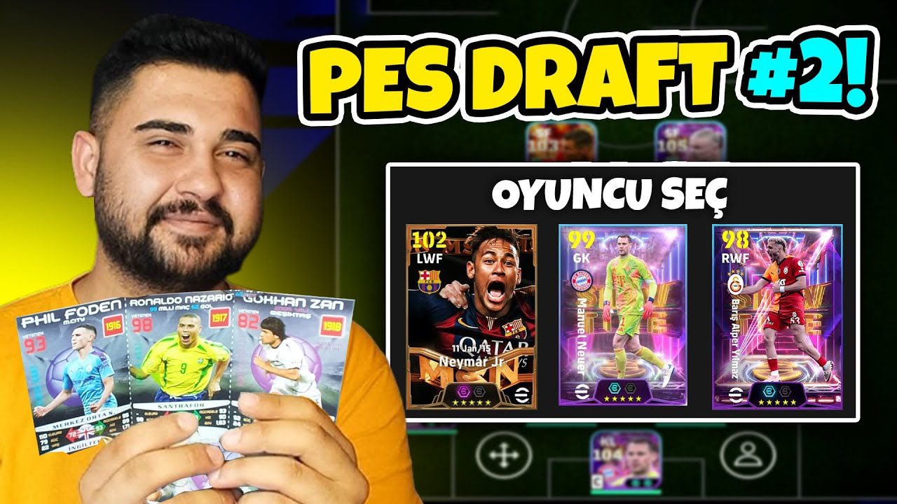 FUTBOLCU KARTLARI İLE DRAFT CHALLENGE! 💪🏻 PES DRAFT #2! KAZANAMAZSAM 2 EPİK SİLERİM!