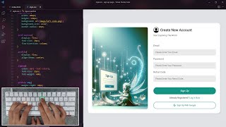 ASMR Programming - Modern Sign Up Form Design - No Talking