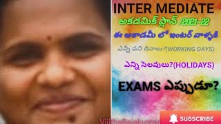 Annual calendar Academic  2021-22 Plan -For the Inter mediate    students - by VijithaRajakumar