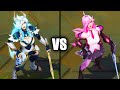 Faerie Court Katarina vs Battle Academia Katarina Skins Comparison (League of Legends)