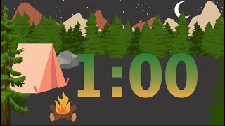 1 Minute Cozy Camping Timer (Owls, Birds, and Cricket Sounds Throughout)