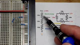 One third and two third supply reference voltages obtained with 3 equal value resistors