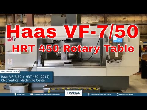 Haas VF-7/50 CNC Vertical Machining Center with HRT 450 Rotary Table