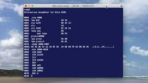 6502 Mite home-brew computer project: step 16, interactive assembler (and a milestone)