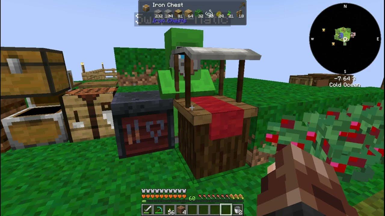 FTB Skies Ep. 4 Jetpack, Backpack, Mob farm (kinda), Nether Portal