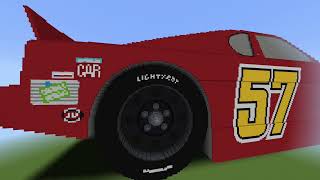 Minecraft Disney Pixar Cars Mega Build - Racer 57 Seen In The Cars 2005 Teaser Trailer
