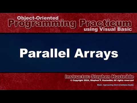 OOP Programming (VB) - 09C Parallel Arrays - YouTube image.