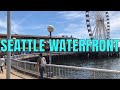 Seattle Waterfront and Piers 59, 58, 55, 54 in Seattle, Washington | Virtual Walking Tour | 1080P