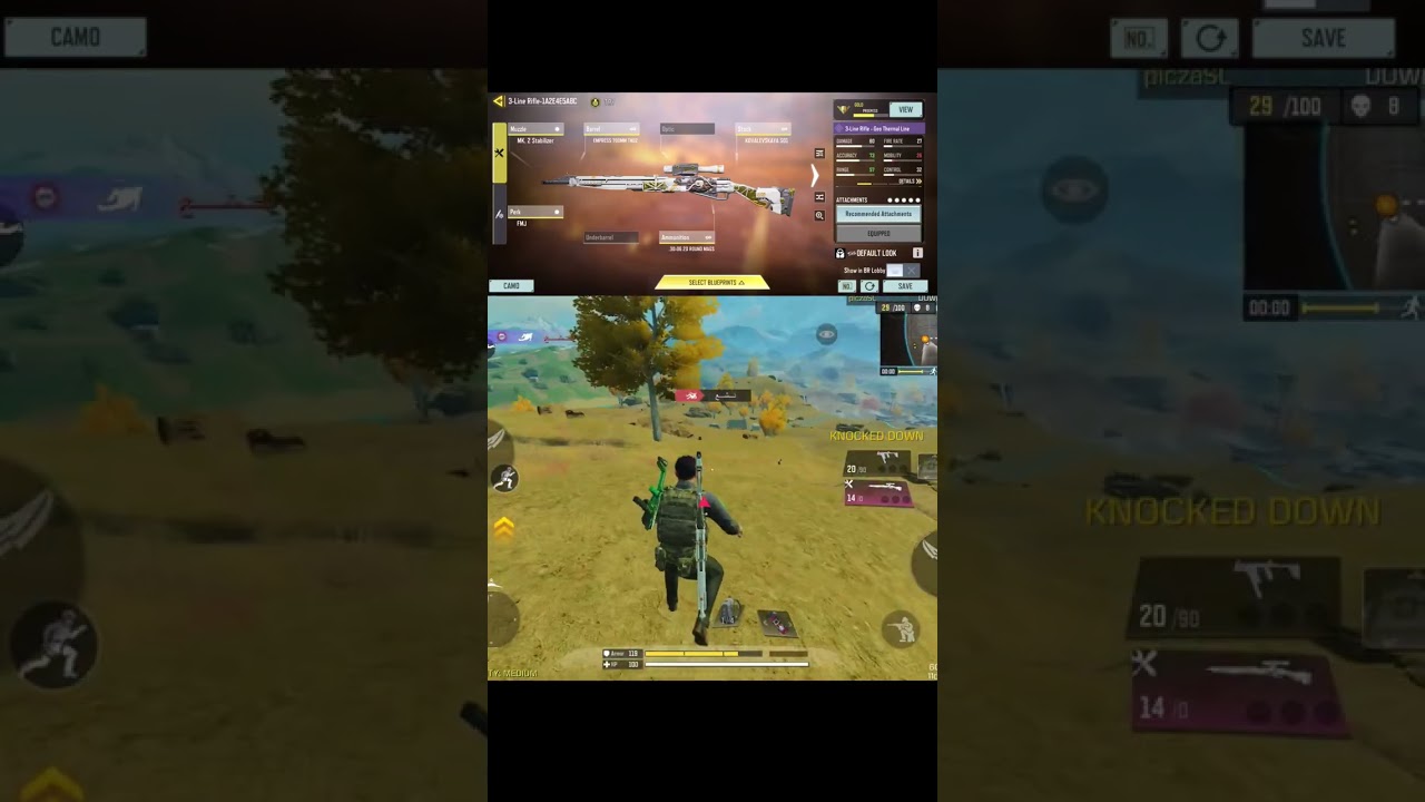 1- SHOT 3 LINE GUNSMITH CODM BR 